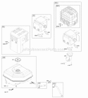 Exhaust System Fuel Supply Diagram and Parts List for 25M137-0115-H1  Briggs and Stratton Engine